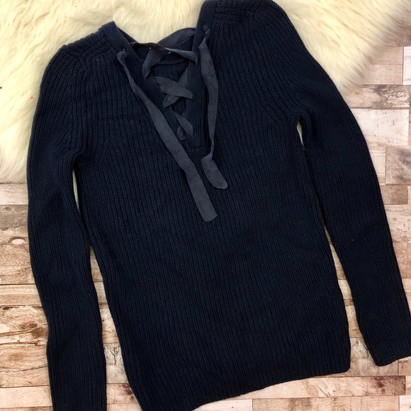 Banana Republic Sweaters - Banana Republic Back Lace-Up Sweater Size XS